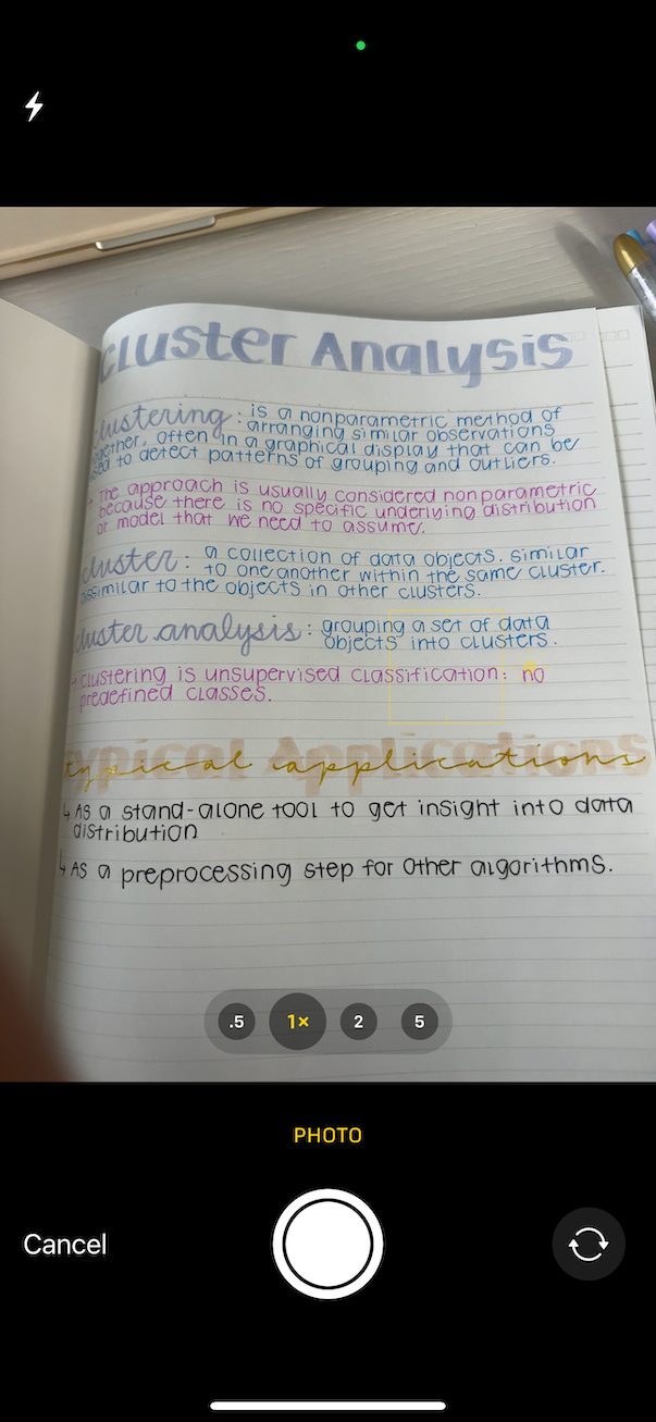 Sample handwriting photo